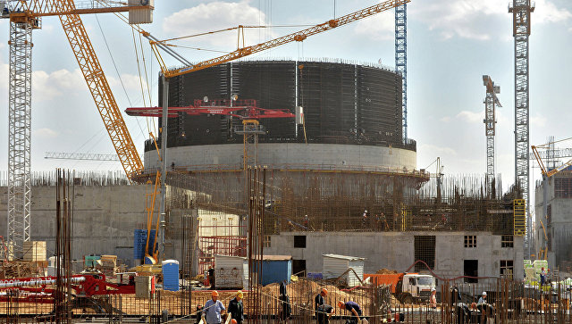 Строительство Белорусской АЭС в Островце. Архивное фото