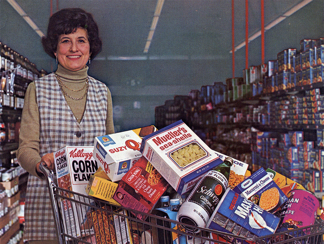 Супермаркет в США 1970