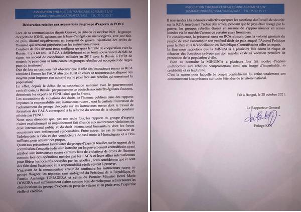 Руководитель La Synergie опроверг заявление экспертов ООН о действиях российских инструкторов в ЦАР