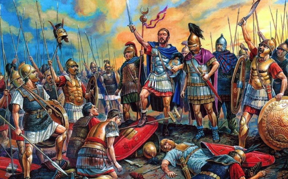 ​Карфагенские воины во главе с Ганнибалом празднуют победу в битве при Каннах, 216 год до н.э. - Мегаполис, стёртый с лица земли | Warspot.ru