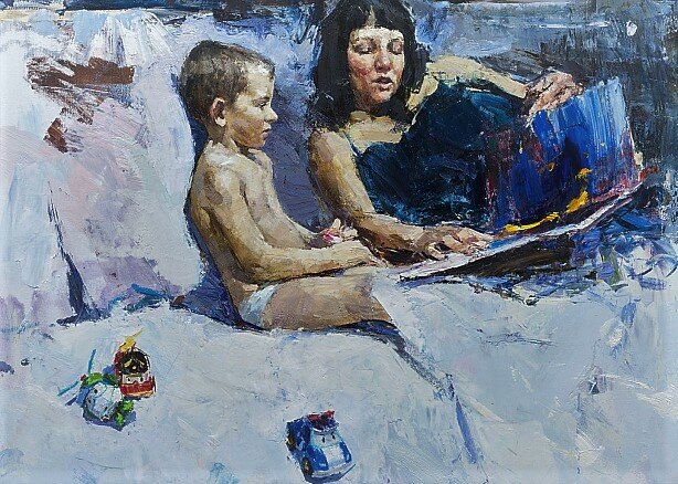 «Сказка на ночь», 2017, холст, масло, 80х120