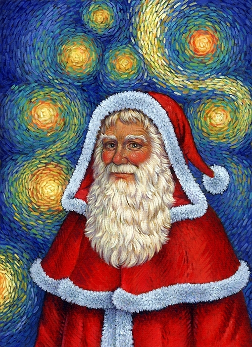 санта 7 Van Gogh Santa (509x700, 337Kb)