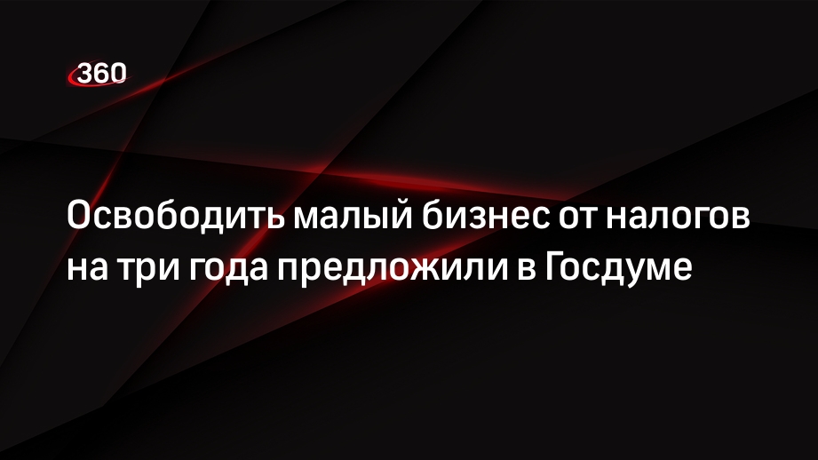Освободить малый бизнес от налогов на три года предложили в Госдуме