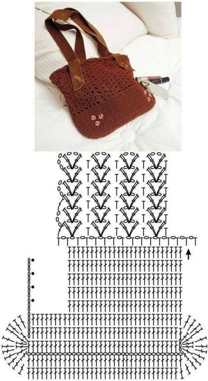 Подборка вязаных крючком сумок со схемами вязание,женские хобби,рукоделие,своими руками,сумка