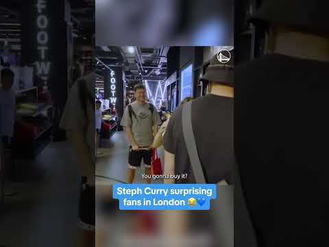 Стефен Карри зашел в магазин НБА в Лондоне и удивил болельщицу