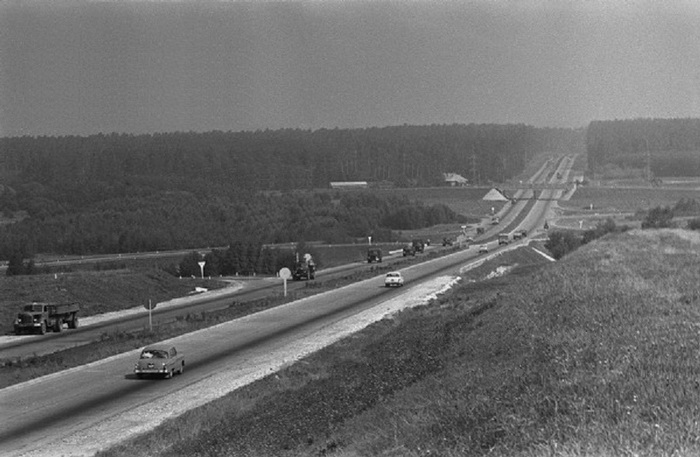 МКАД в 60-е годы прошлого века