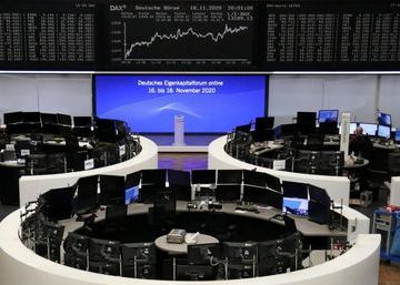 The German share price index DAX graph is pictured at the stock exchange in Frankfurt, Germany, November 18, 2020. REUTERS/Staff