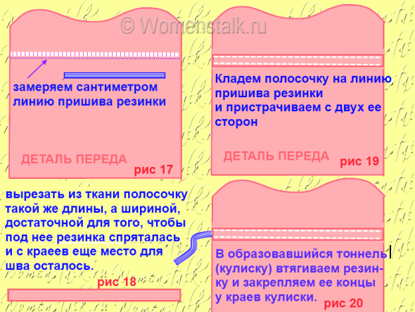 Как вшить резинку - четыре способа шитье