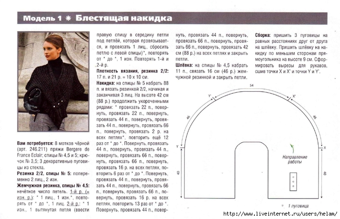 Стильная накидка-жилет спицами: мастер-класс Стильная накидка-жилет спицами: мастер-класс вязание