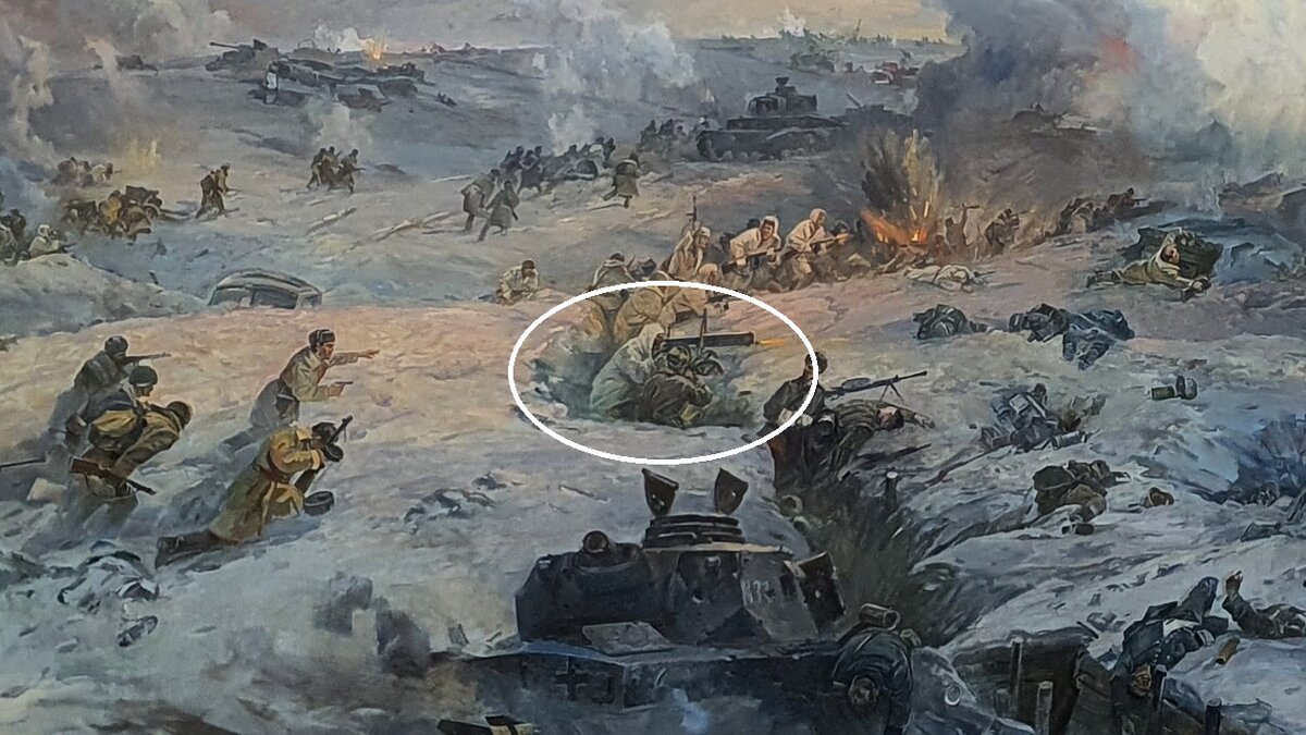 Подвиг Ханпаши Нурадилова. Панорама "Сталинградская битва". Волгоград