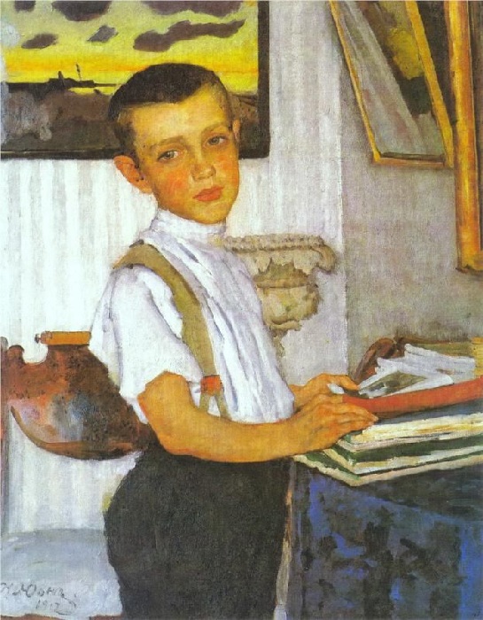 Портрет Бори Юона, сына художника. (1912 год). Автор: Константин Юон. 