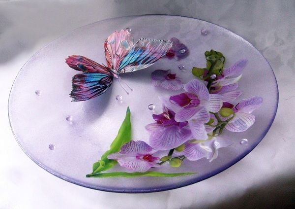 Декупаж на стекле