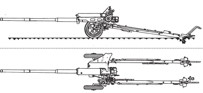 Советская 76/57-мм пушка С-40 с цилиндро-коническим каналом ствола