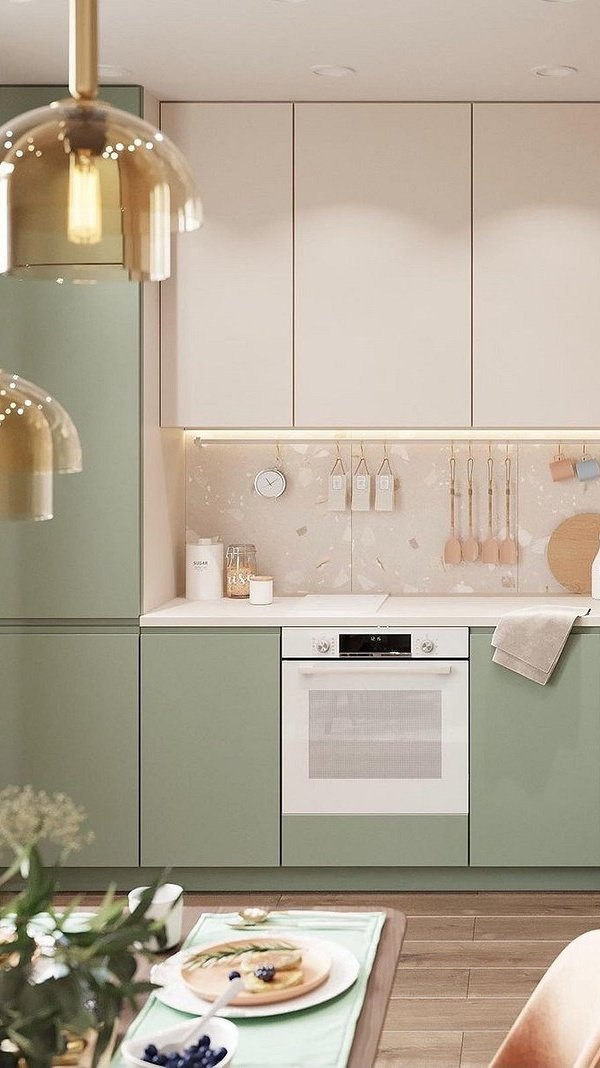 Белый надоел? 6 потрясающих кухонь в пастельных тонах идеи для дома,интерьер и дизайн