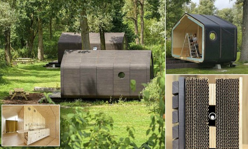 Wikkelhouse - дом из картона, который собирается за 1 день и служит 100 лет дизайн, дома, жилье, картон, концепция, строительство, фото, экология