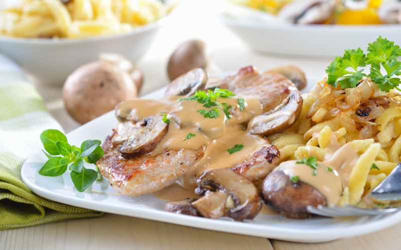 Картофель с шампиньонами в сметане вкусно, интересное, картофель, полезно, рецепт