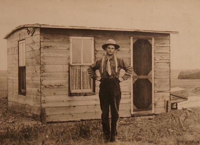 My Great Grandfather, Clearly Quite Impressed With Himself, Had Just Built His Perkins County, South Dakota Homestead When This Photo Was Taken In 1909