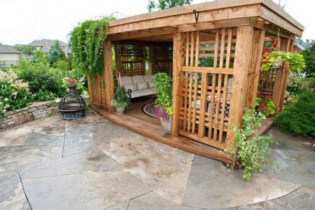 Красивые и простые садовые беседки архитектура,дача,дизайн участка,сад и огород