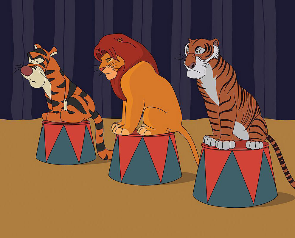 Тигра, Симба и Шерхан сегодня бы понуро сидели на тумбах в цирке