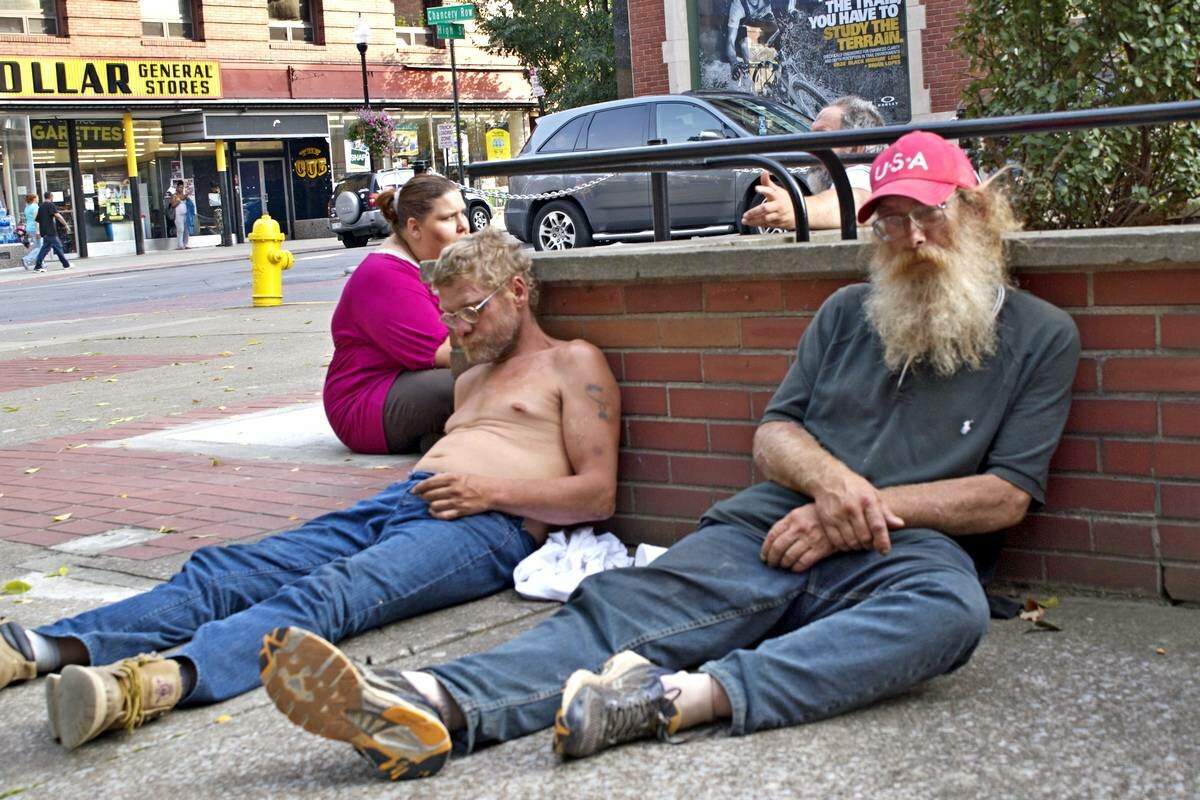 американские бездомные фото