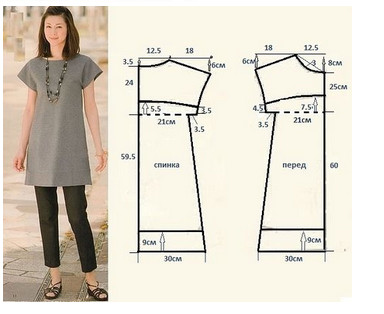 15 цельнокроеных модных выкроек для не умеющих шить. Убедитесь,  что шить может каждый! выкройка