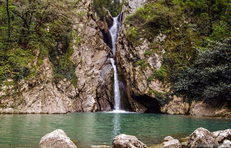 Агурские водопады, Сочи красоты природы, природа, природа России, путешествие по России