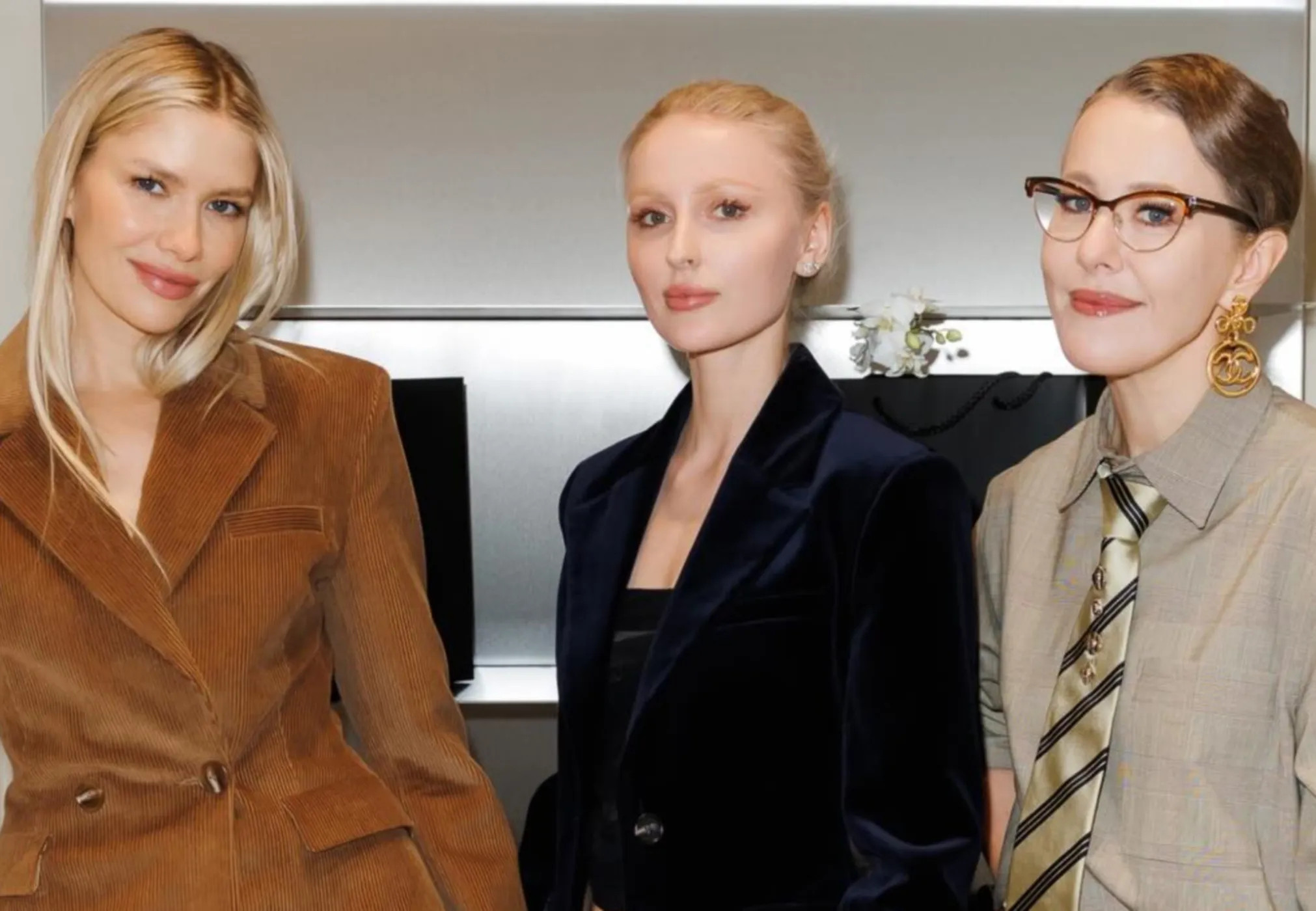 Елена Перминова, Ксения Собчак и Анастасия Миронова посетили открытие бутика в Москве