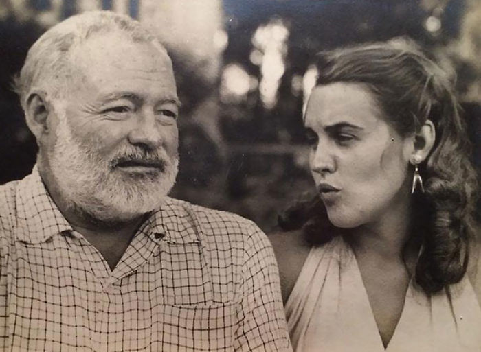 Ernest Hemingway And My Grandma Having A Chat In Havana, Cuba 1952