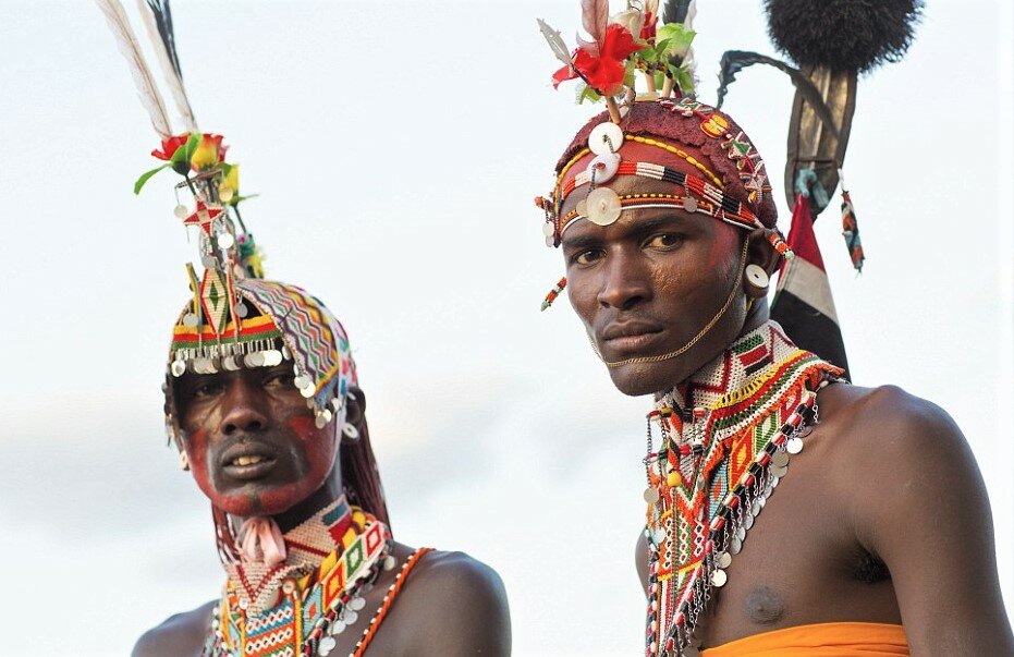 Суровые мужчины племени Самбуру. Фото https://vk.cc/c0V10H