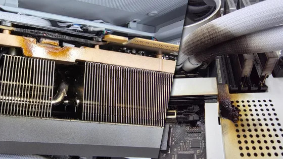 GeForce RTX 5090 устроила пожар в компьютере