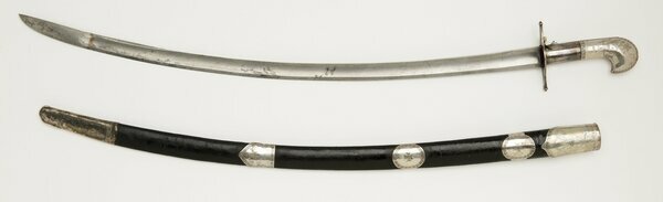 Вот так могла выглядеть шашка с гардой (шашка с гардой, датированная 1785 годом, из Livrustkammaren (Швеция)).