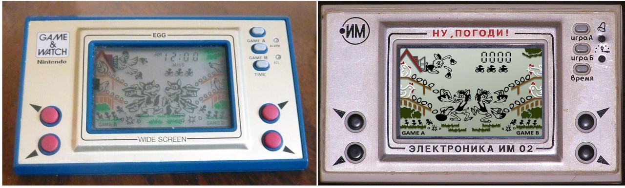 Nintendo, EGG, 1981 год, и «Ну, погоди!», 1984 год