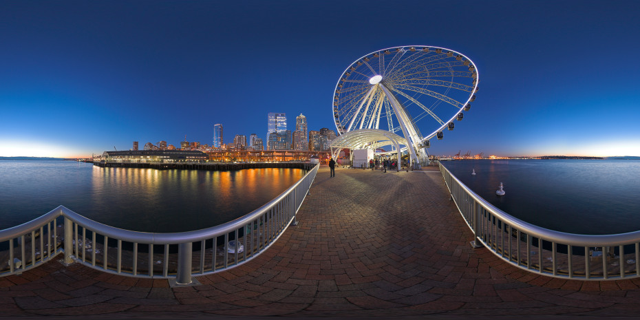 Flattened 360 degree photography