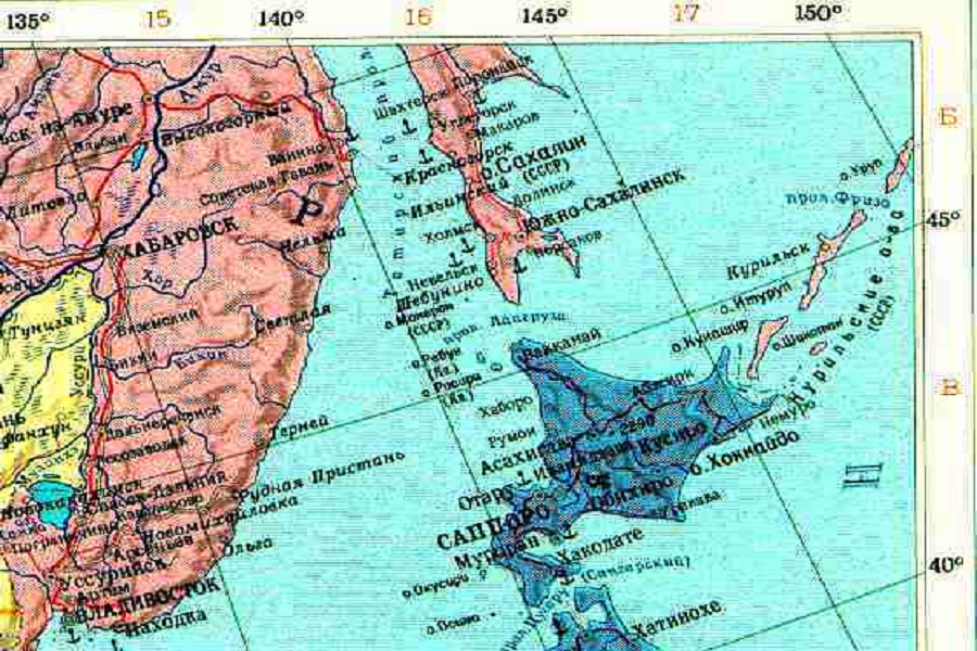 Карта сахалина и курил