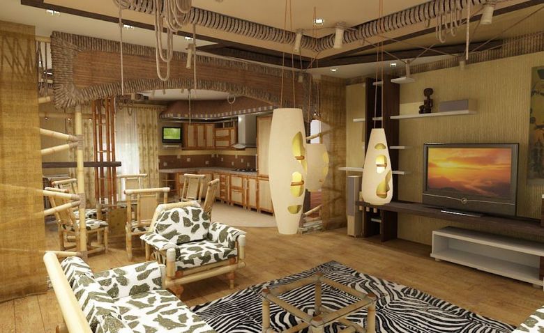 Жаркие элементы кухни в африканском стиле