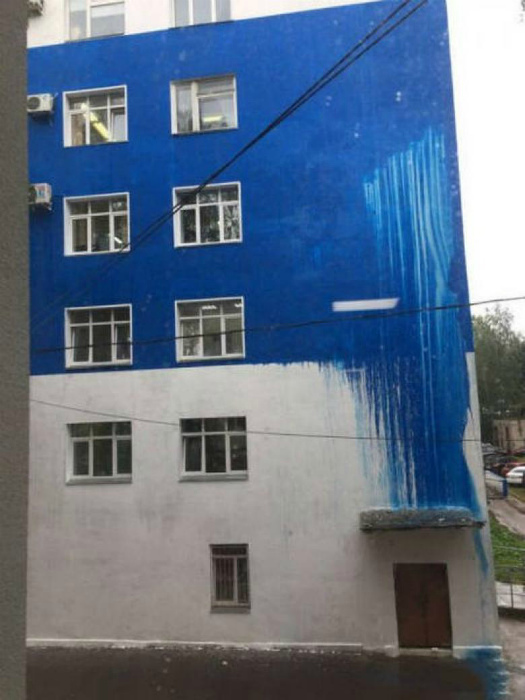 «Грамотная» покраска фасада.