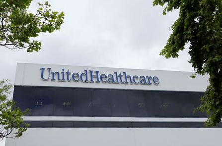 The corporate logo of the UnitedHealth Group appears on the side of one of their office buildings in Santa Ana, California, U.S., April 13, 2020. REUTERS/Mike Blake