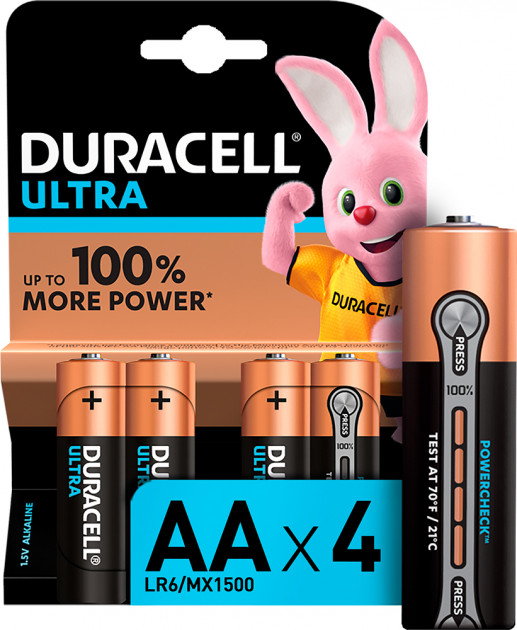 ROZETKA | Щелочные батарейки Duracell Ultra Power AA 1.5В LR6 4 шт  (5000394062573). Цена, купить Щелочные батарейки Duracell Ultra Power AA  1.5В LR6 4 шт (5000394062573) в Киеве, Харькове, Днепропетровске, Одессе,  Запорожье,