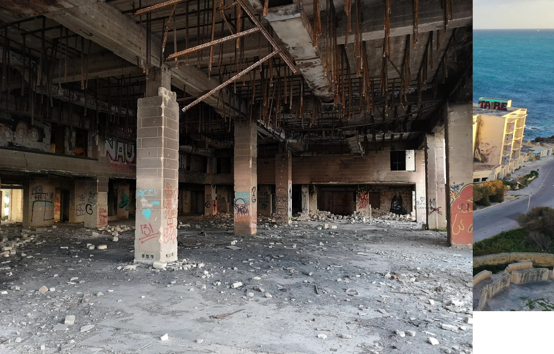 Заброшенный отель на Мальте с президентским люксом Каддафи Заброшенный отель на Мальте с президентским люксом Каддафи заграница,страны,туризм