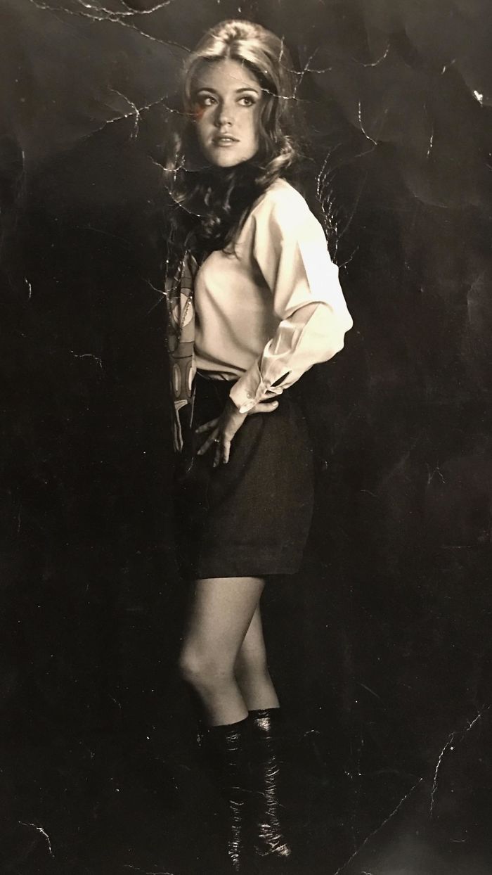 My Grandma Modeling In Her Flight Attendant Uniform - 1972