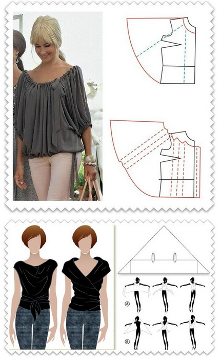 15 цельнокроеных модных выкроек для не умеющих шить. Убедитесь,  что шить может каждый! выкройка