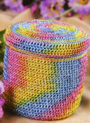 Круглые вязаные крючком шкатулки Круглые вязаные крючком шкатулки вязание крючком