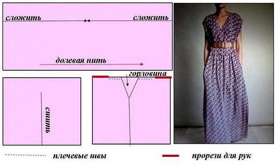 Хотите сшить платье в пол своими руками - смотрите идеи и выкройки выкройки,платье в пол,сделай сам