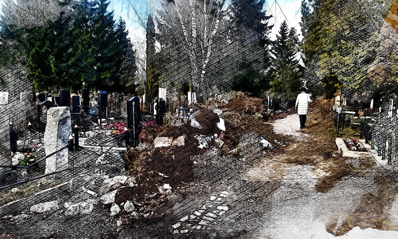 В Орле на Троицком кладбище после публикации ОрелТаймс убрали упавшее дерево