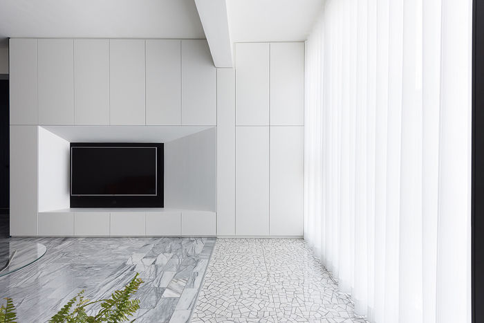 Просторная светлая квартира с диагональным дизайном Просторная светлая квартира с диагональным дизайном геометрический узор