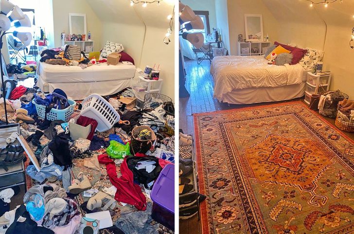 16 фотографий «до и после», которые иллюстрируют магическую силу уборки идеи для дома,уборка
