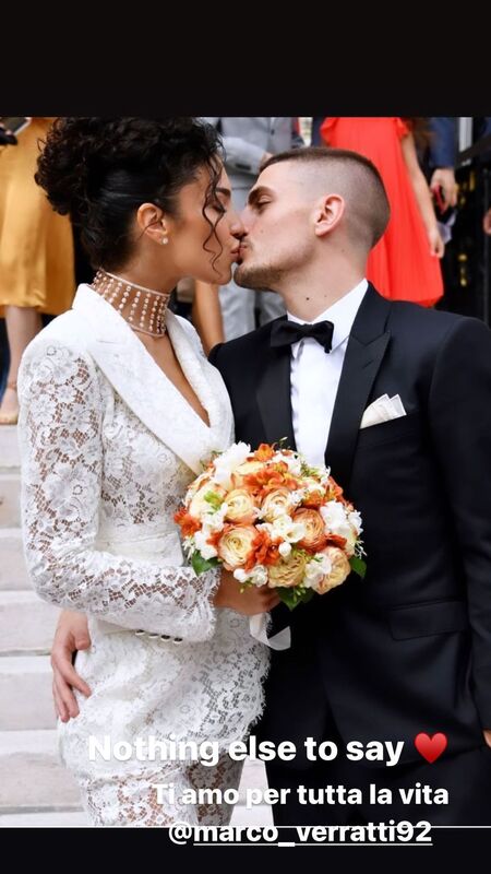 Футболист Марко Верратти женился через четыре дня после победы его сборной на Евро-2020 Свадьбы,Звездные свадьбы