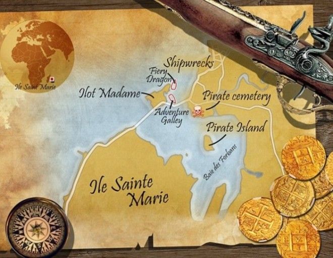 Пиратская карта острова СентМари Фото dailymailcouk