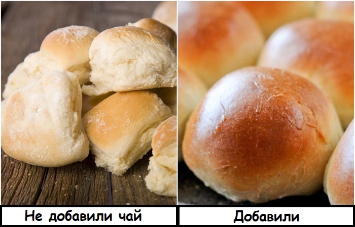 Чай делает булочки румяными