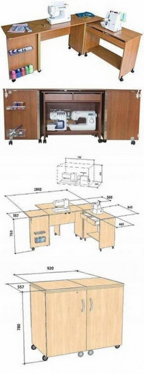 Швейный стол своими руками (подборка идей) мастер класс